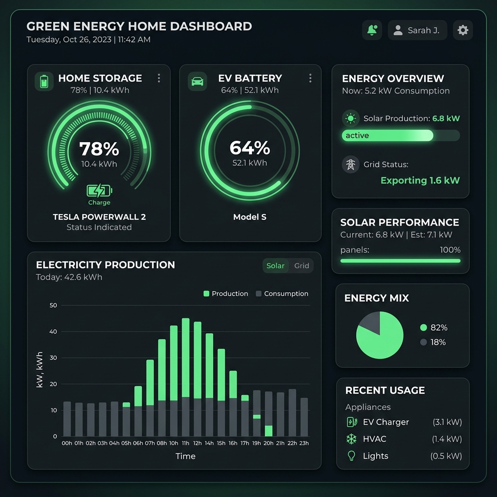 SolarGrid — Green Energy Control Panel